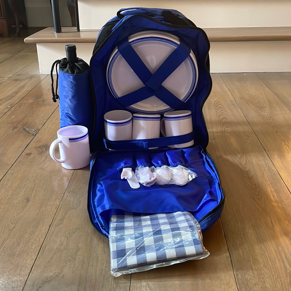 Blue Picnic Backpack